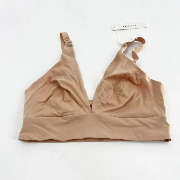 NWT Everlane Women's Beige Bralette Medium Wireless Comfort Bra New With Tag - Picture 1 of 3